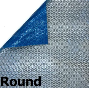 Blue/Silver Round 12 mil Commercial Grade Above Ground Pool Solar Cover