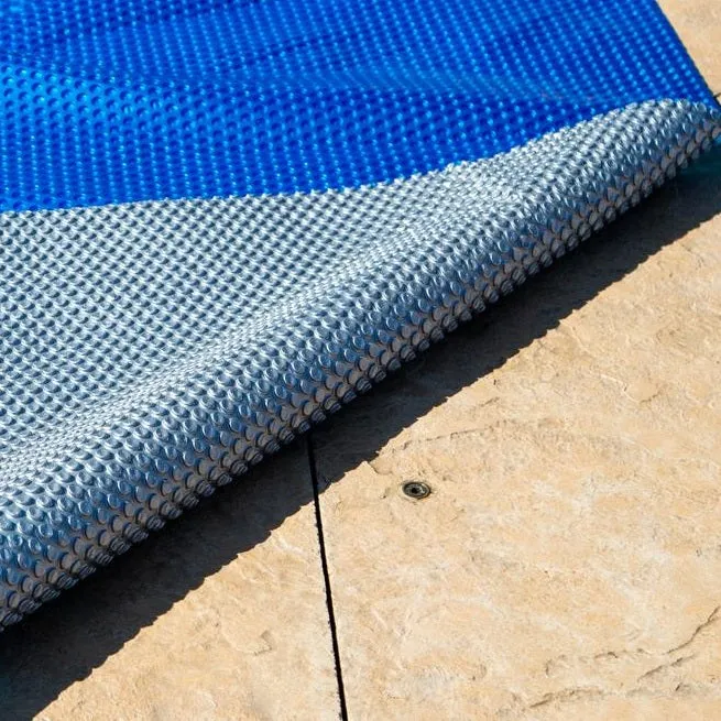 Blue/Silver Round 12 mil Commercial Grade Above Ground Pool Solar Cover