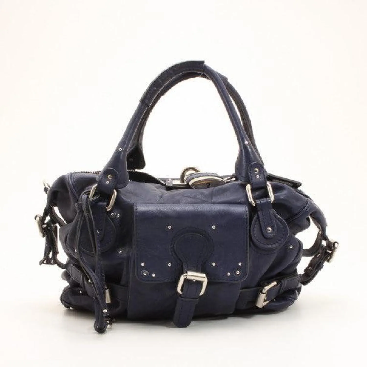 Chloe Navy Large Paddington Tote