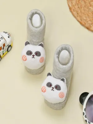 Cuddly 3D Bear Stuffed Toy Socks for Boys