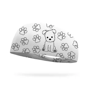 Doodle Puppy Lover Color Your Own Wicking Headband