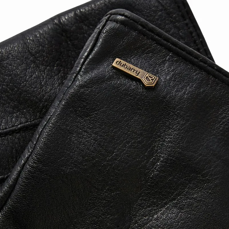 Dubarry Sheehan Ladies Leather Cashmere Lined Gloves - Black
