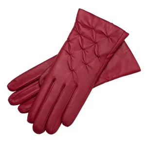 Firenze Dark Red Leather Gloves