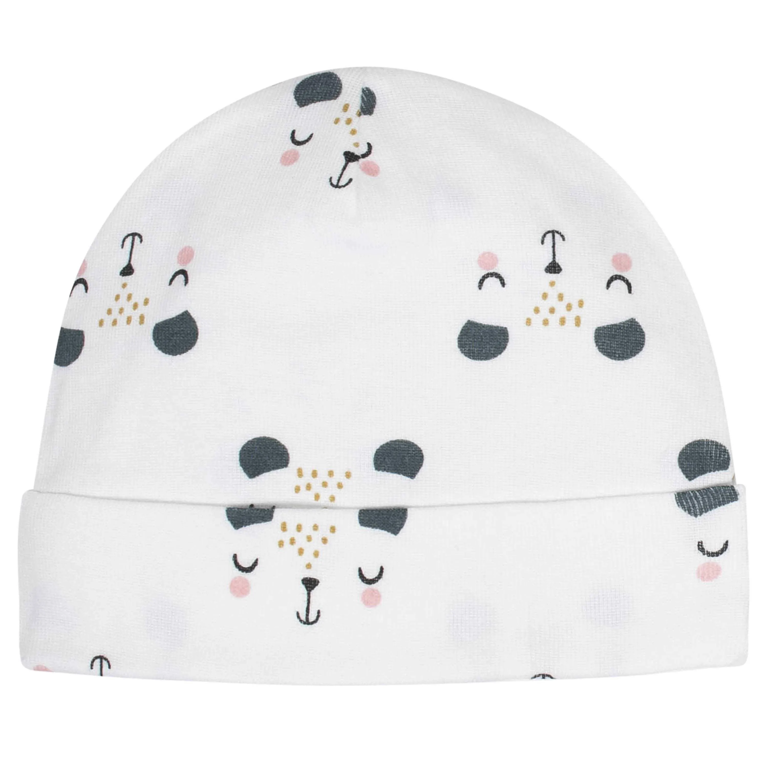 Gerber® 4-Pack Baby Girls Bear Caps