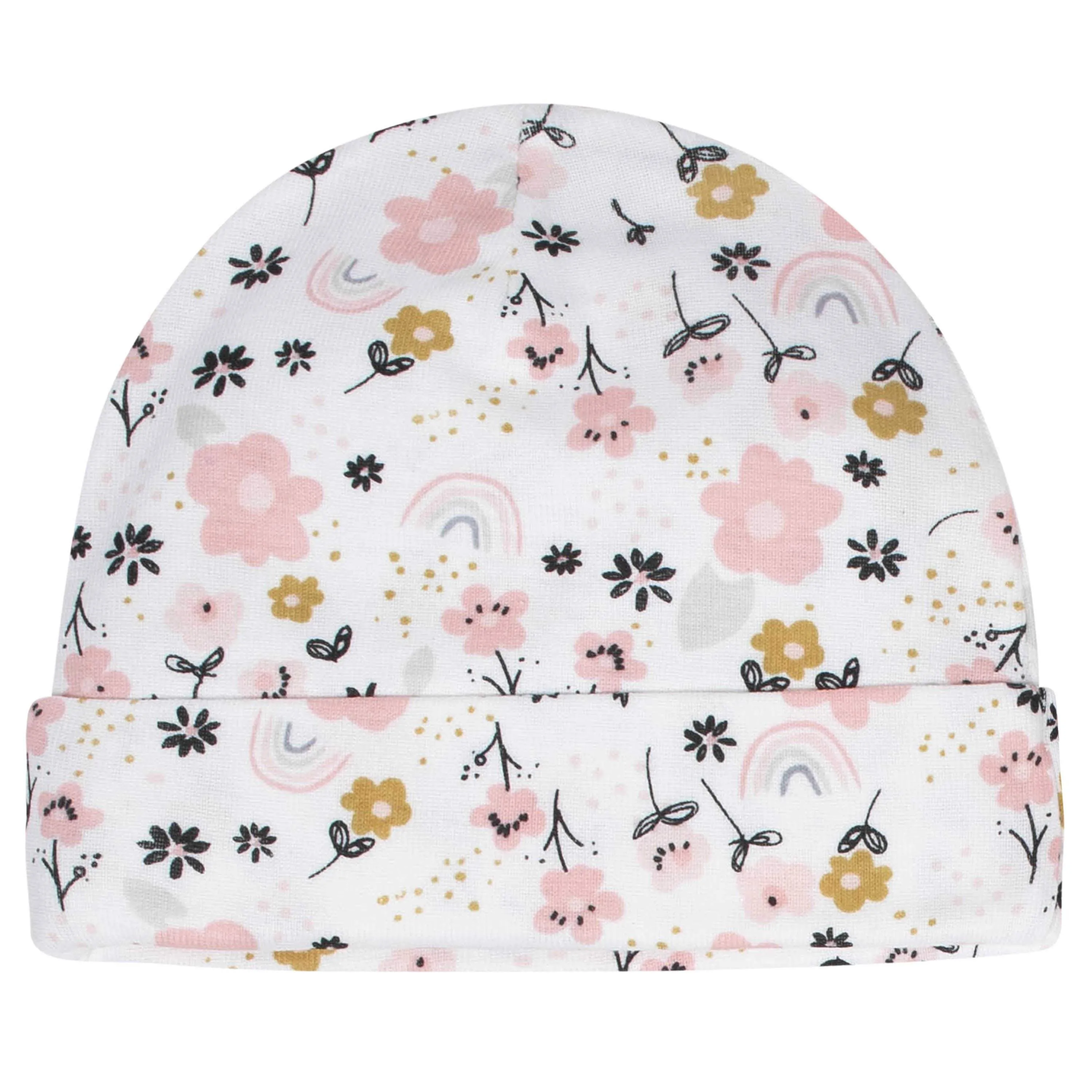 Gerber® 4-Pack Baby Girls Bear Caps
