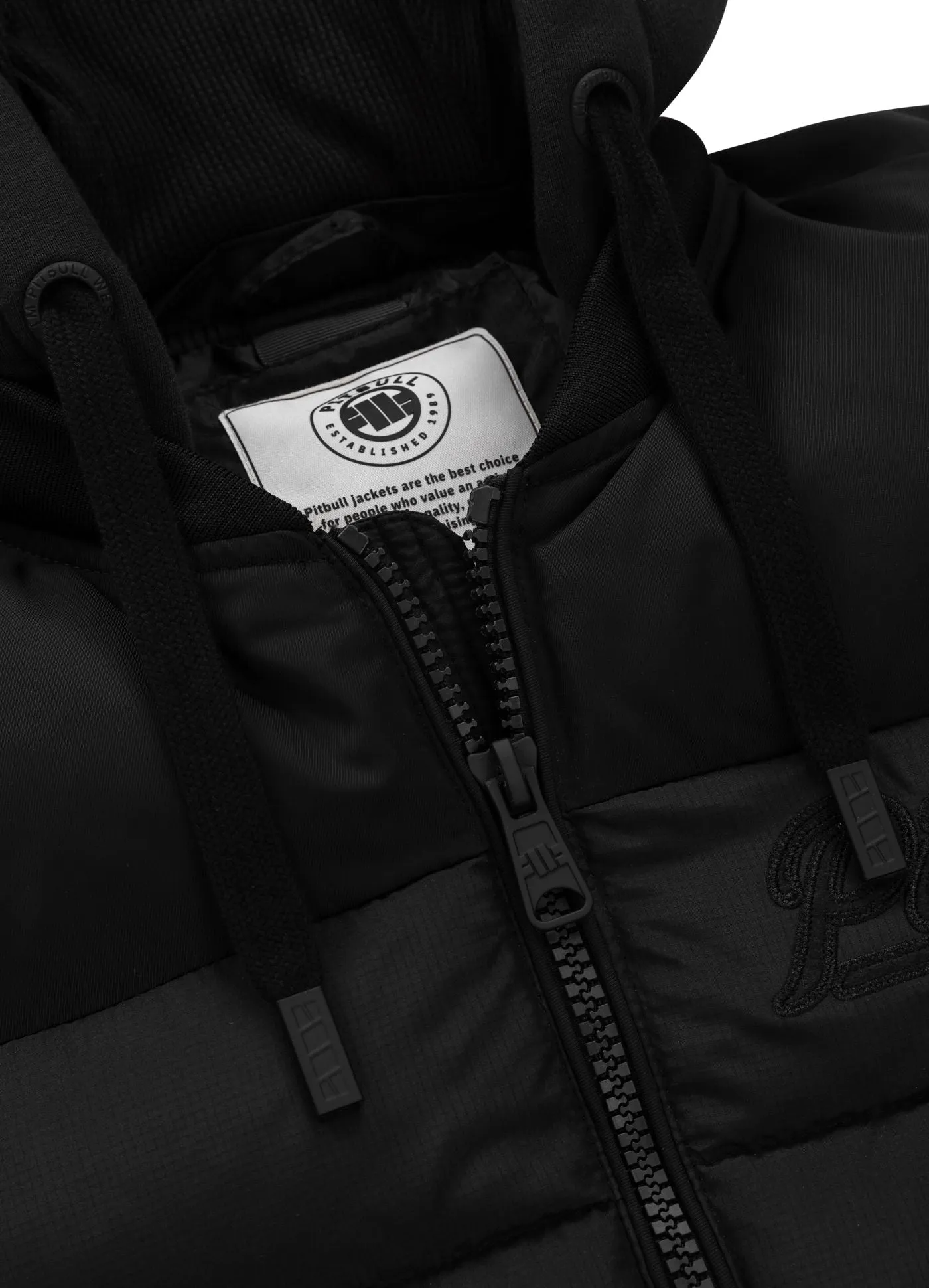 Hidden Hooded Jacket - Black Two-Tone