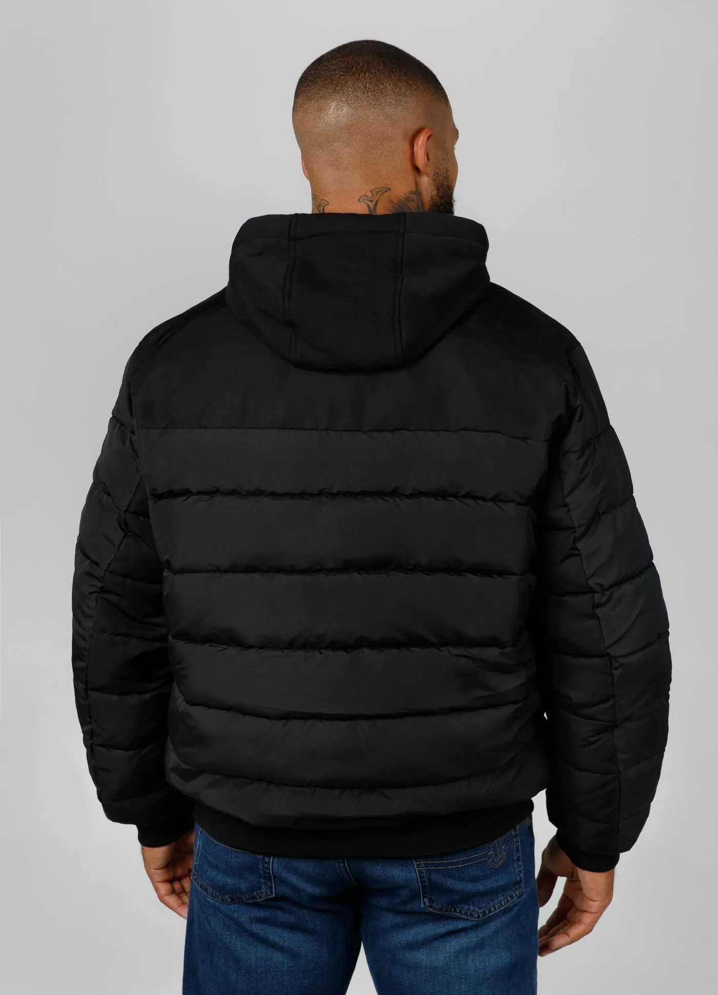 Hidden Hooded Jacket - Black Two-Tone
