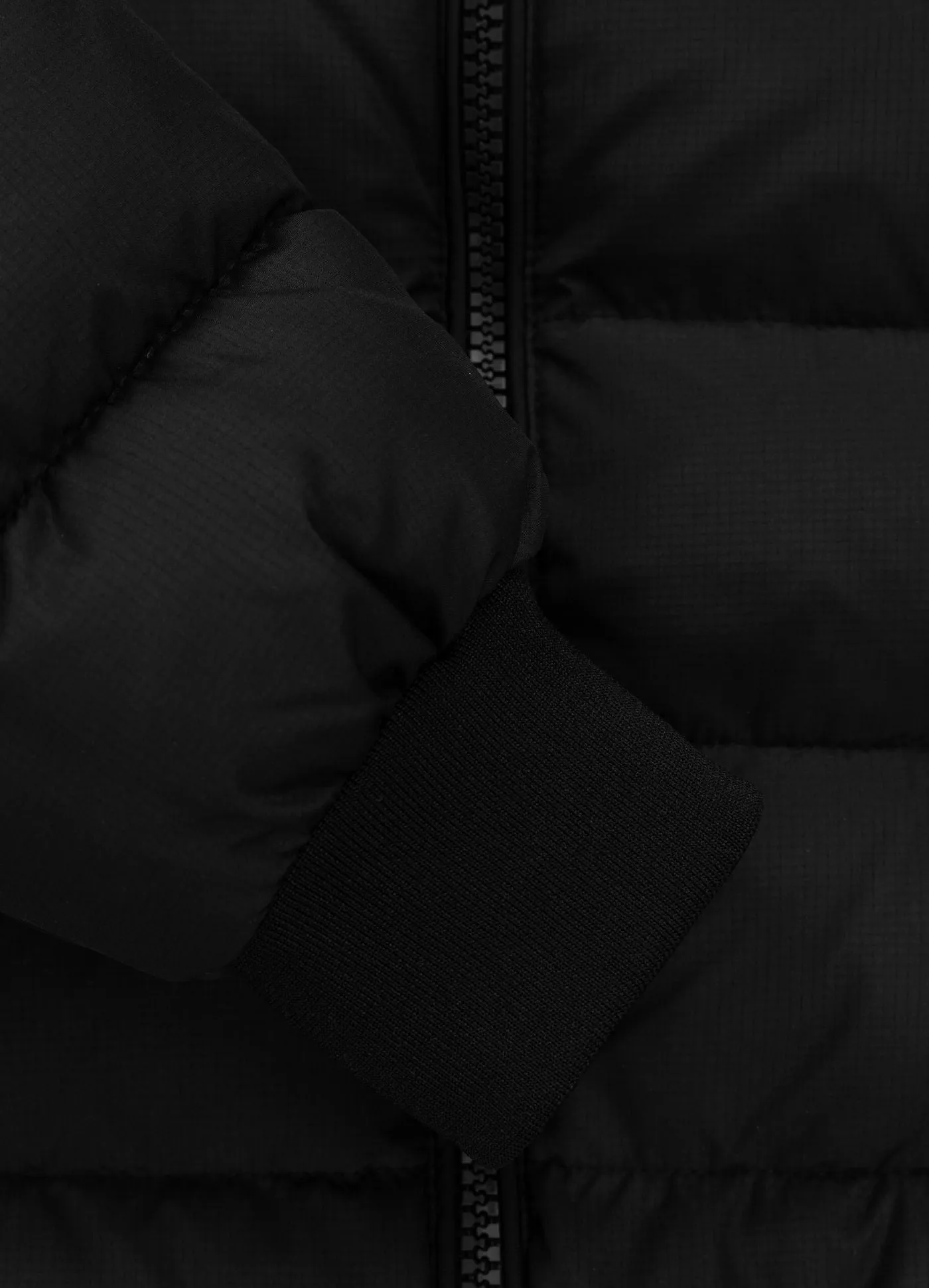 Hidden Hooded Jacket - Black Two-Tone