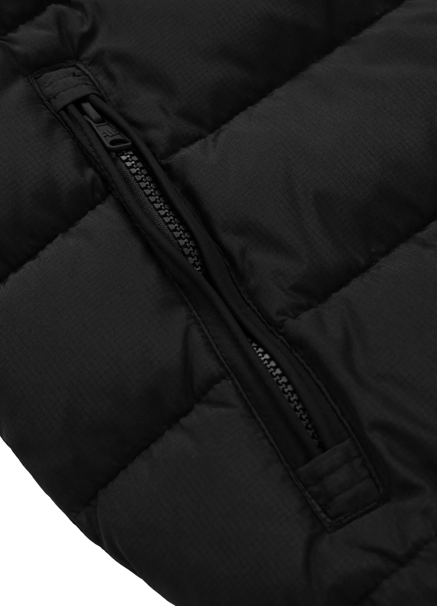 Hidden Hooded Jacket - Black Two-Tone