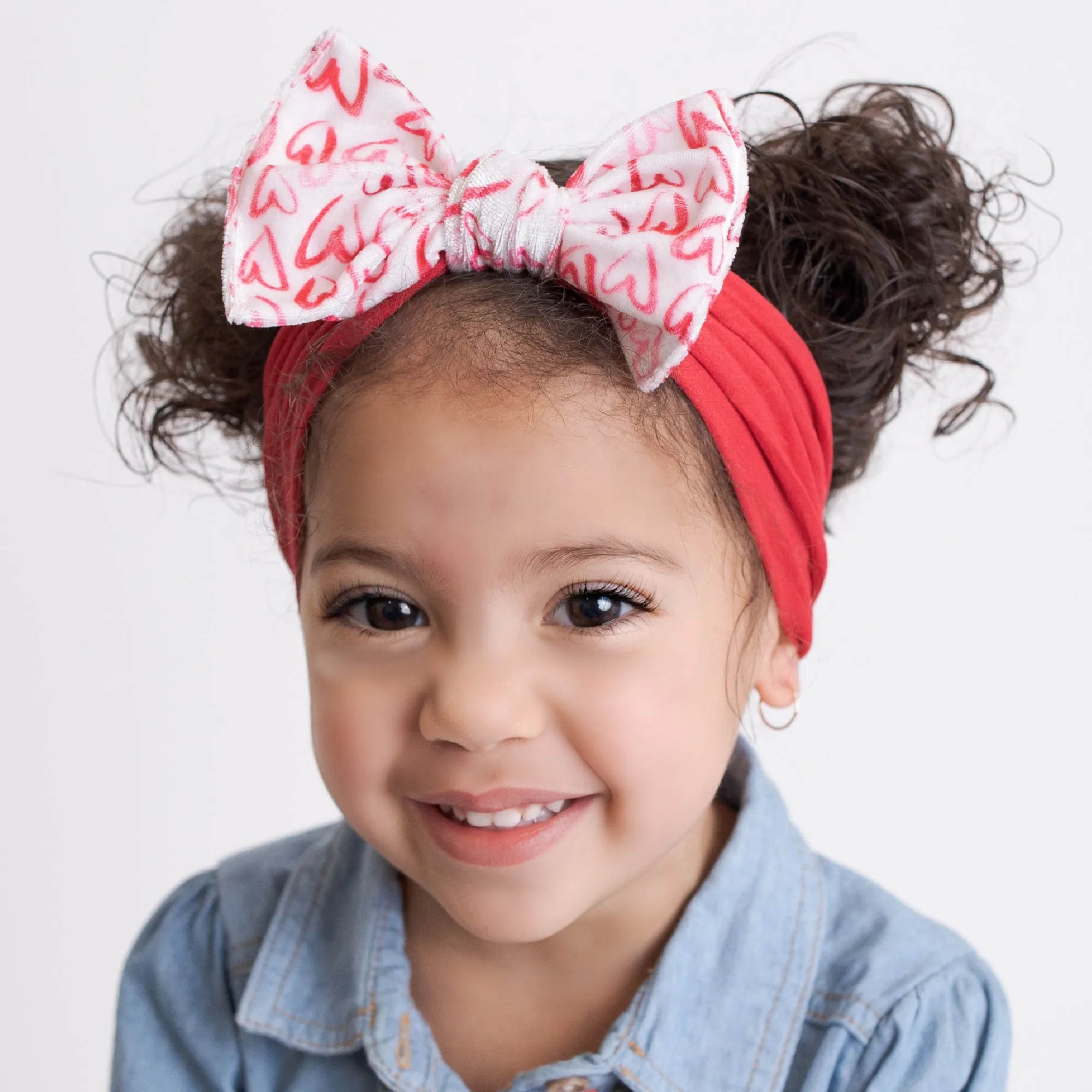 Kate Velvet Bow Headwrap - Valentine