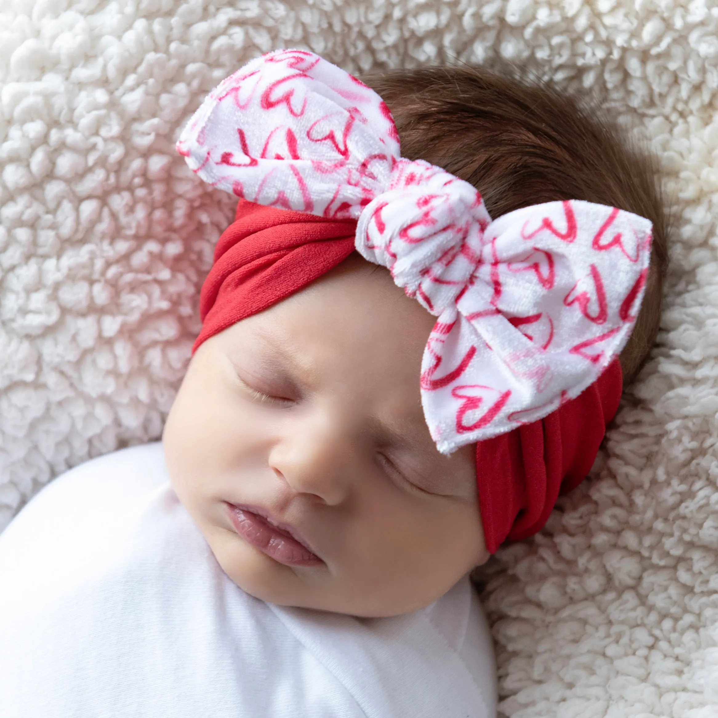 Kate Velvet Bow Headwrap - Valentine