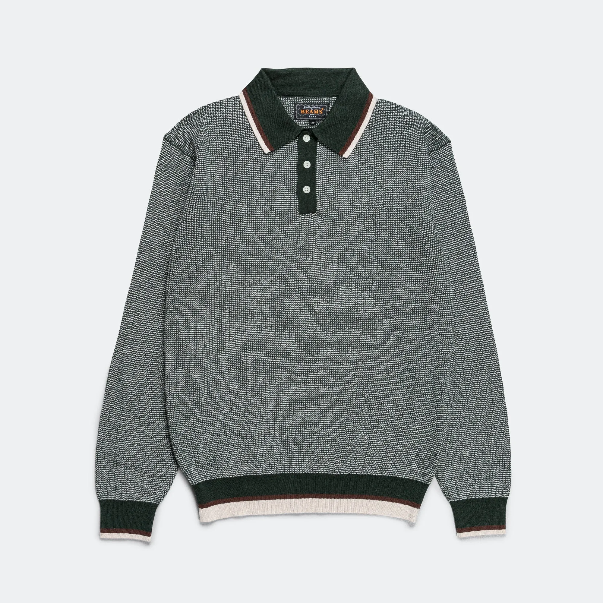 Knit Polo Collar Line - Green
