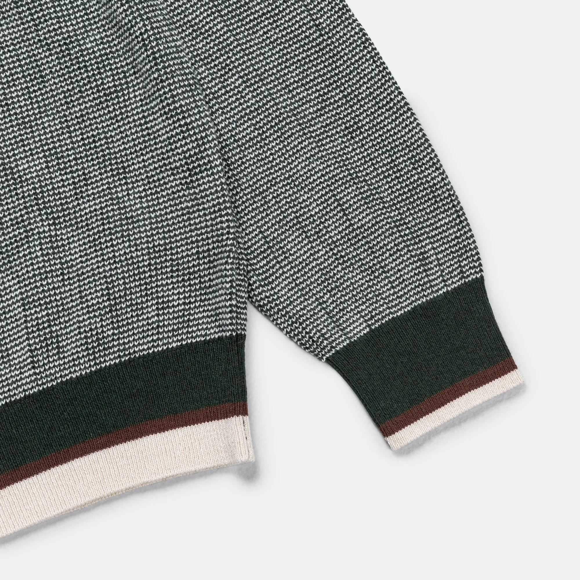 Knit Polo Collar Line - Green
