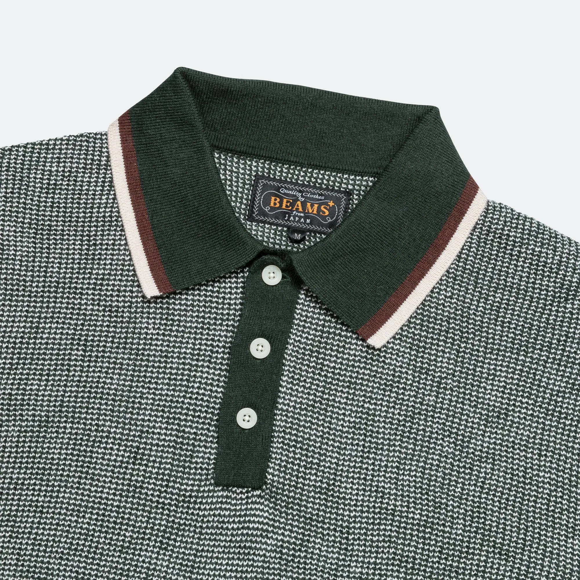 Knit Polo Collar Line - Green