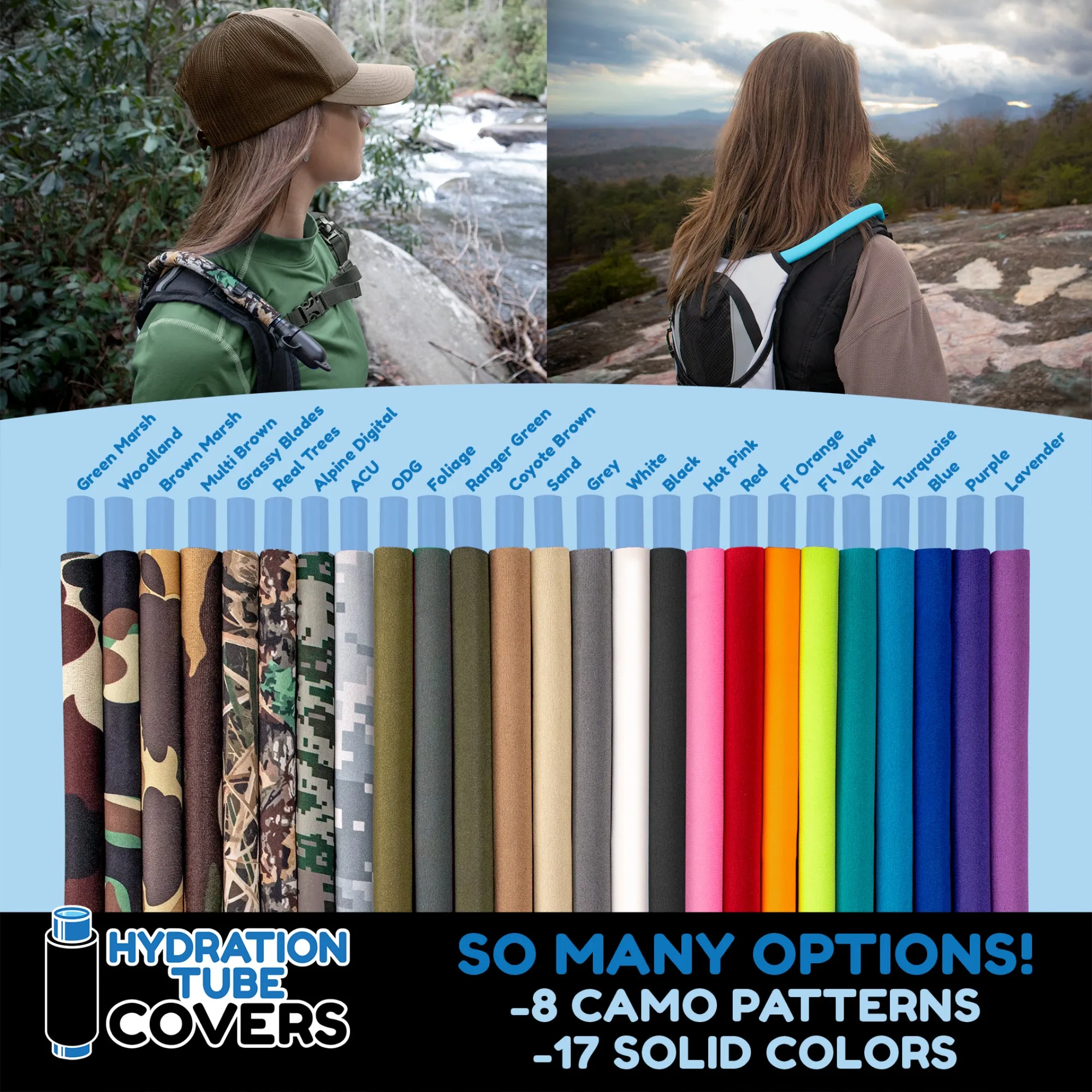 Multi Brown Camo Insulated Drink Tube Hose  Cover