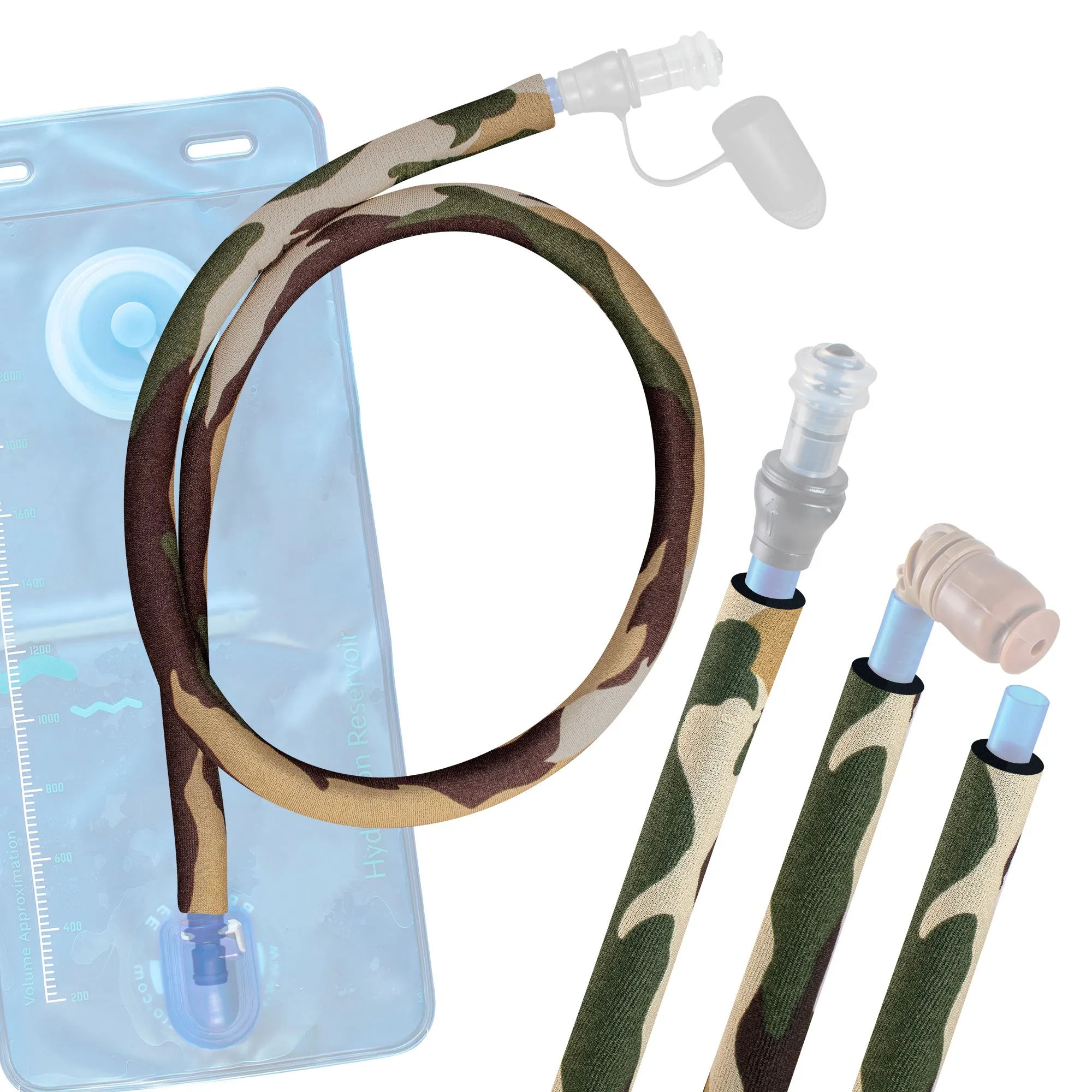 Multi Brown Camo Insulated Drink Tube Hose  Cover
