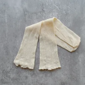 Openwork Floral Knit Socks in Cream