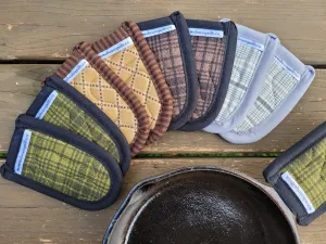 Quilted Handle Cover for Cast Iron Skillet, two sizes
