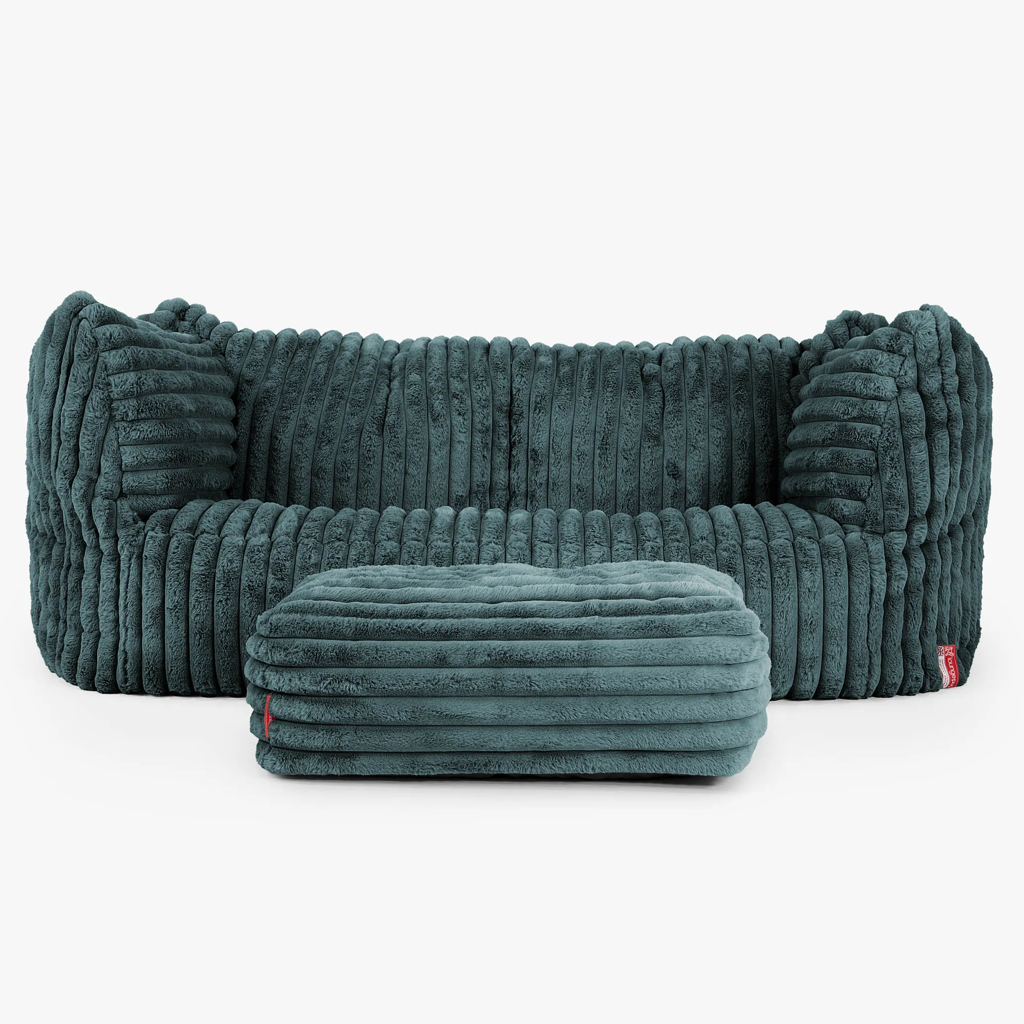 Ruben Bean Bag Sofa - Ultra Plush Cord Teal