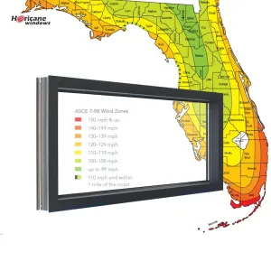 Superhouse Miami approved fixed triple insulated hurricane windows