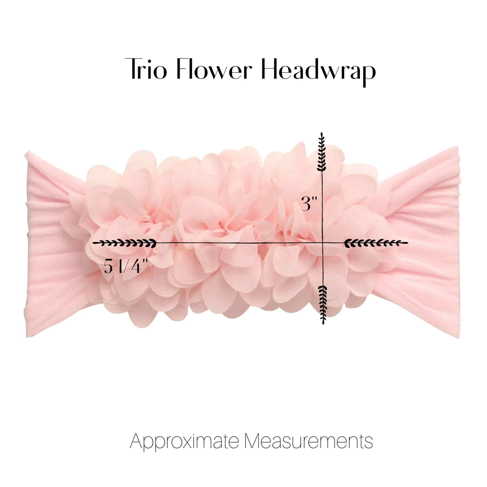 Trio Flower Headband - Red