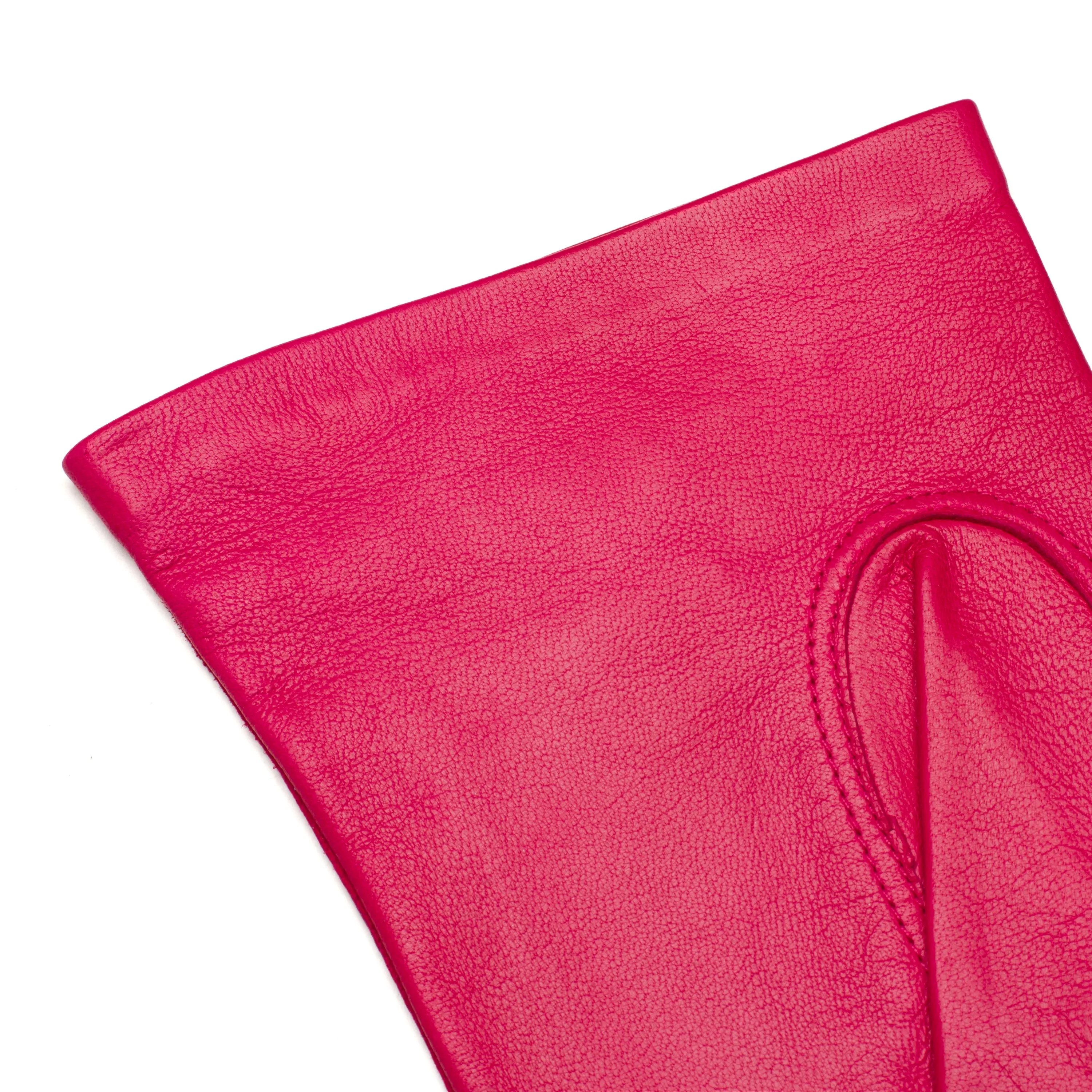 Vernazza Hot Pink Leather Gloves