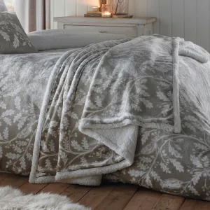 Woodland Owls Throw Sage